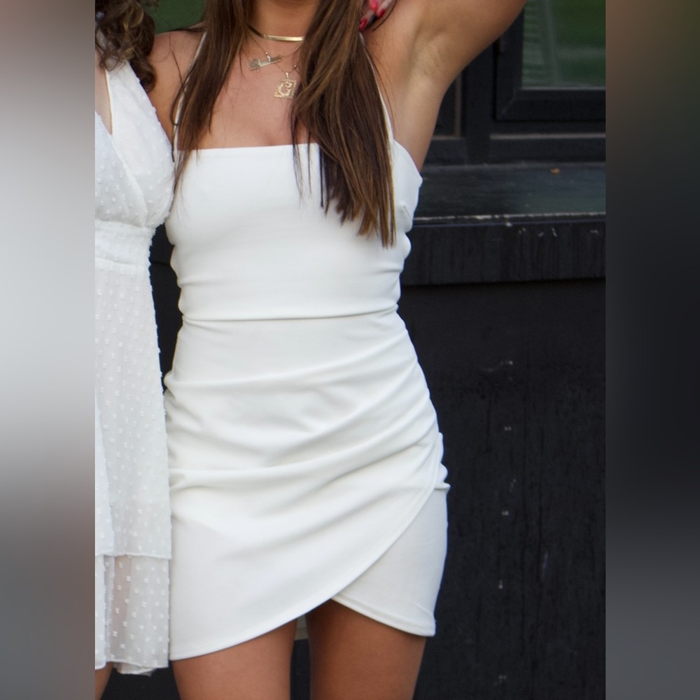 White mini dress